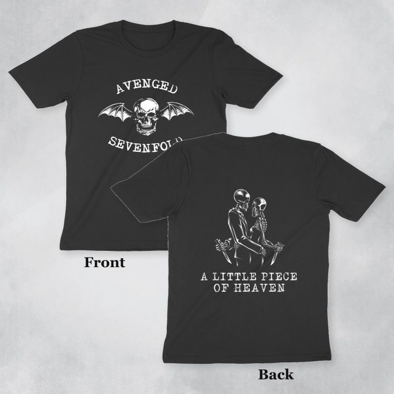 avenged sevenfold t shirt little piece of heaven both sides front back