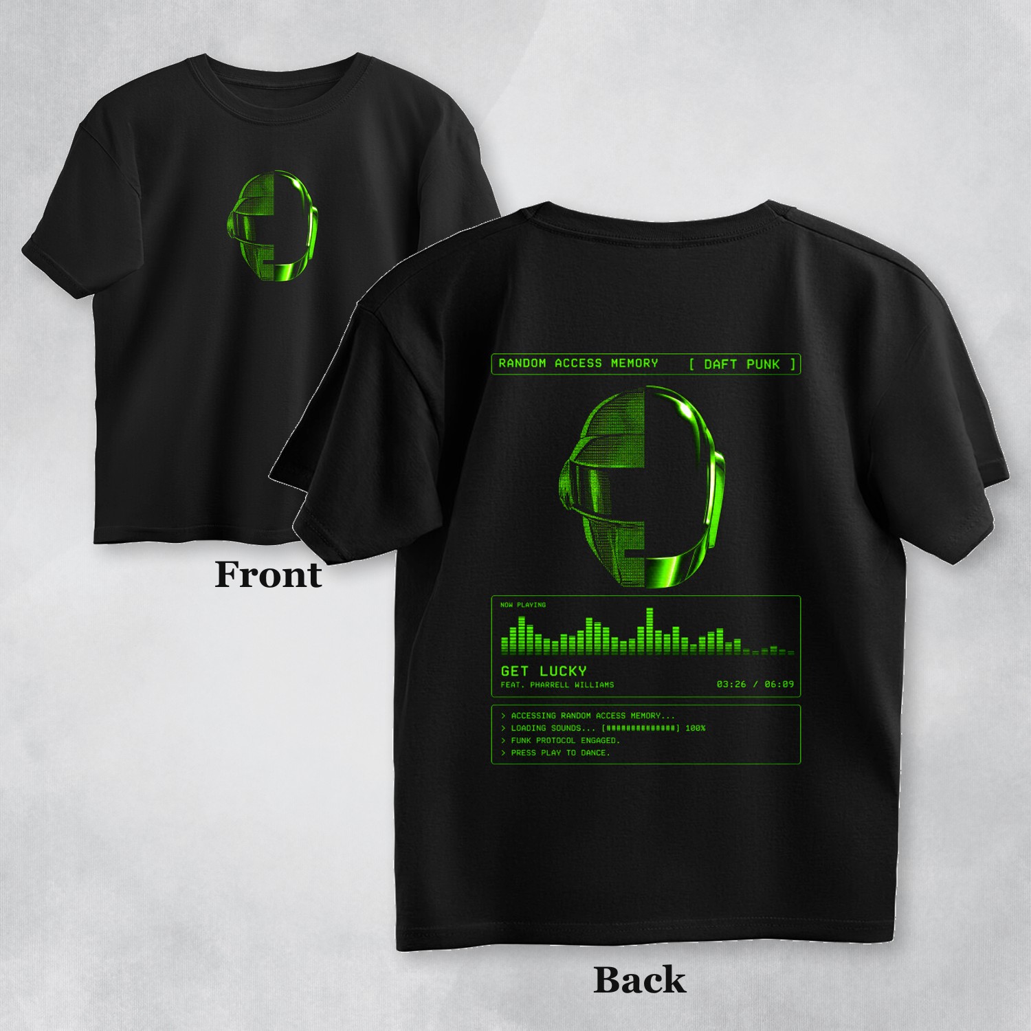 daft punk oversized t shirt ram both sides front back daft punk oversized t shirt ram both sides front back