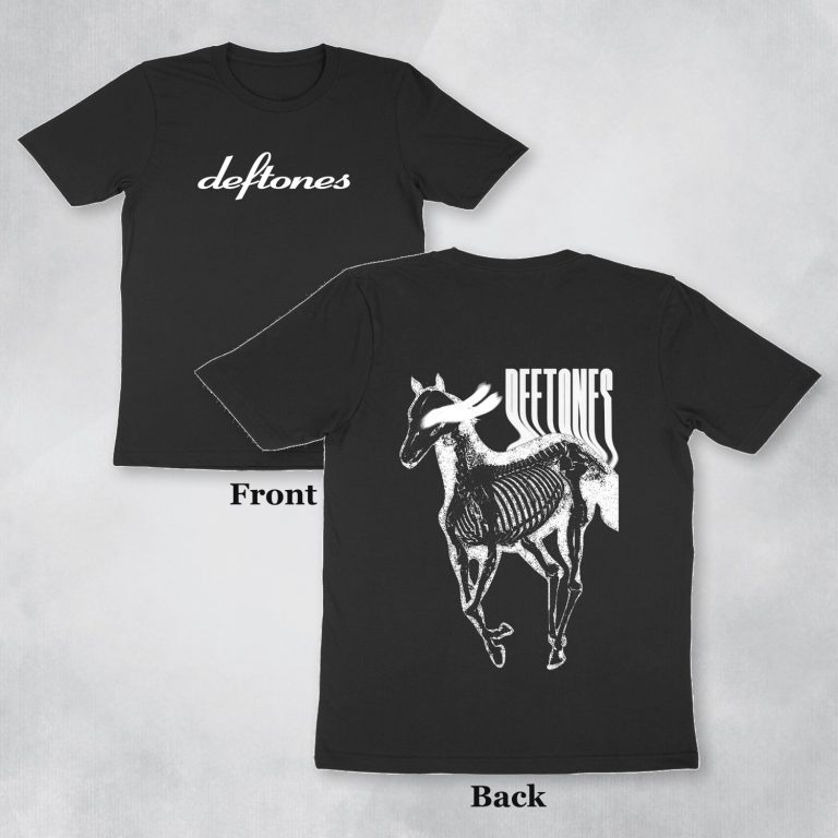 deftones t shirt pony both sides front back