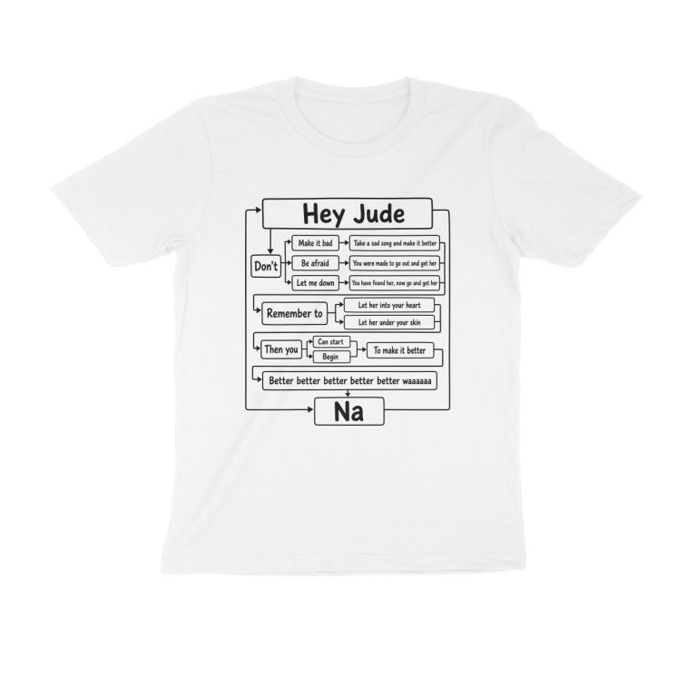 the beatles t shirt hey jude flowchart