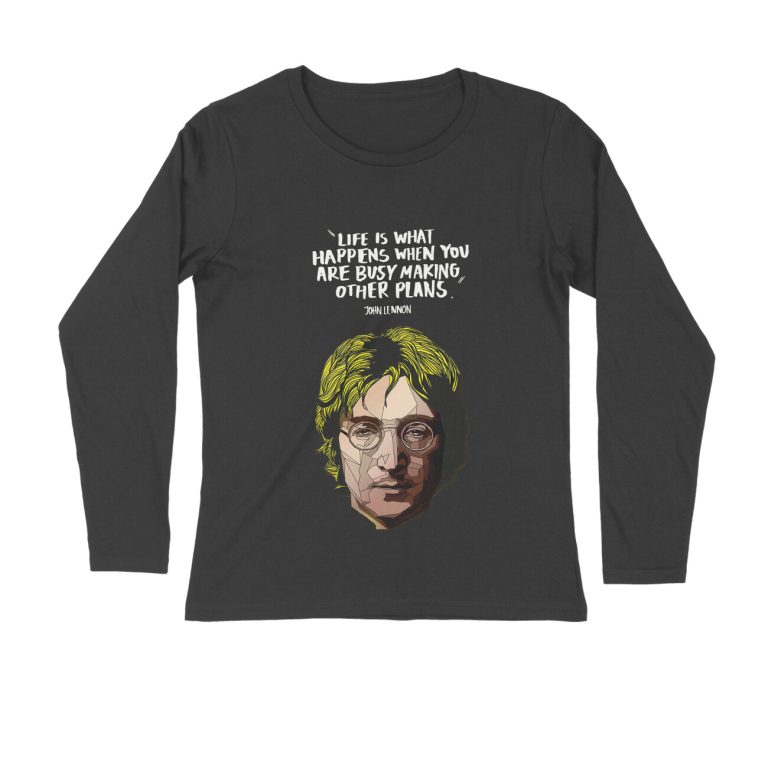 john lennon full sleeves t shirt quote