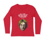 john lennon full sleeves t shirt quote