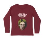 john lennon full sleeves t shirt quote