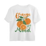 orange mood oversized t shirt squeeze the day