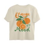 orange mood oversized t shirt squeeze the day