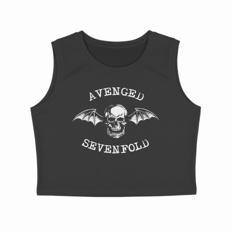 avenged sevenfold crop tank top both sides