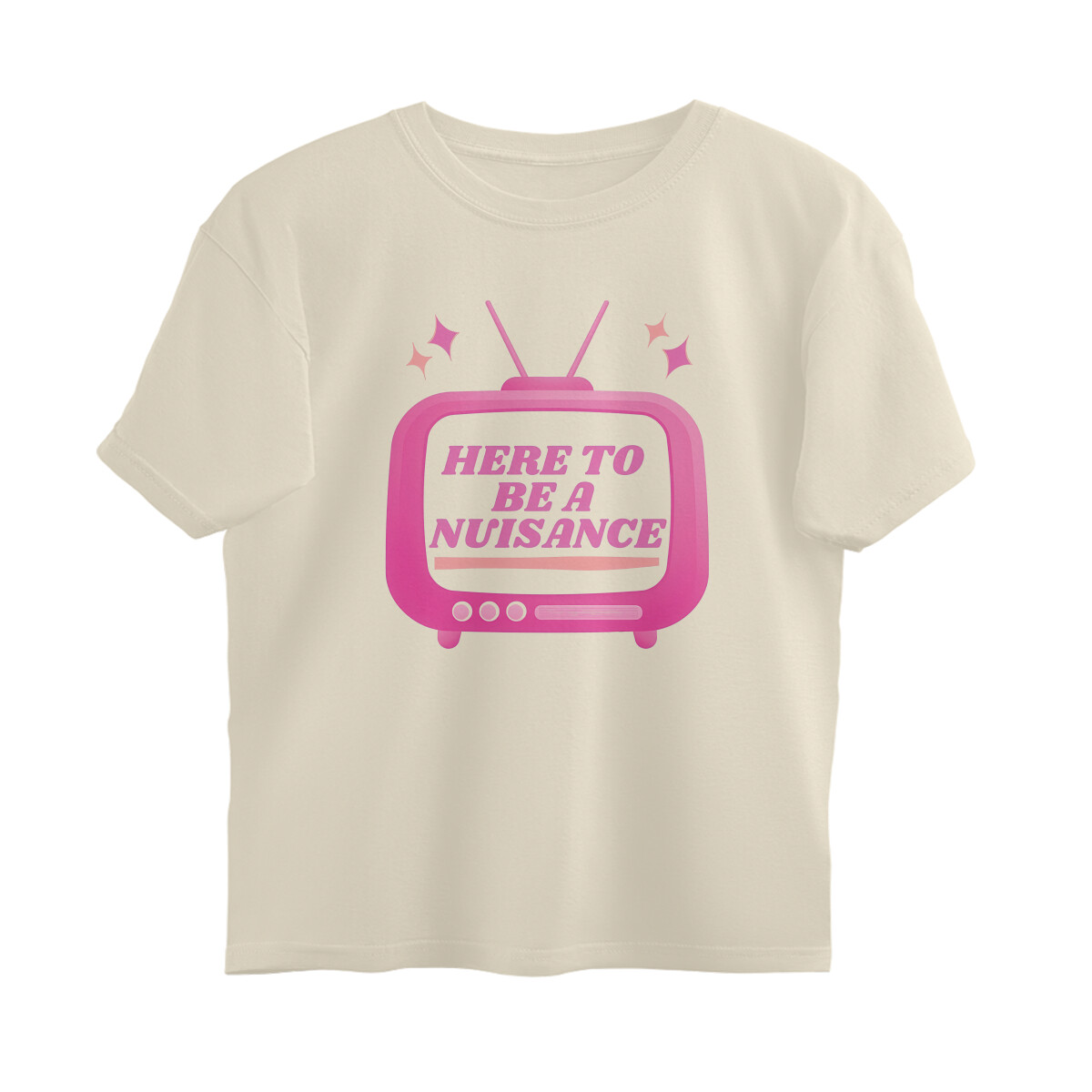 Here To Be A Nuisance Oversized T-shirt - Off White front 6a60035490ef5 off white xs oversized t shirt.jpg