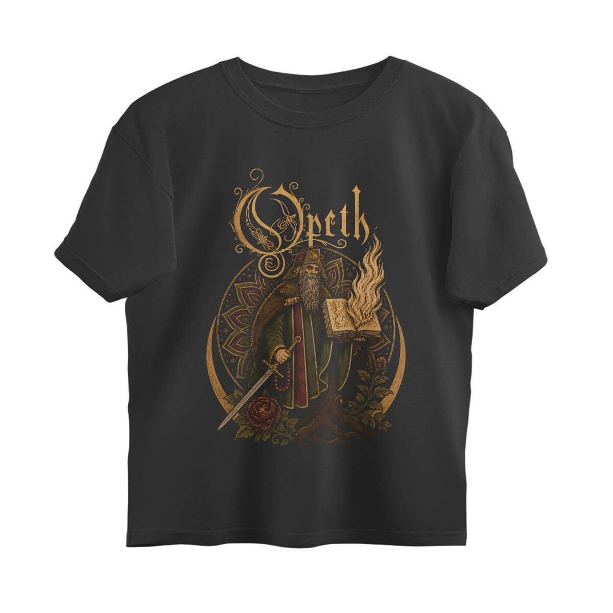 Opeth Oversized T-shirt - The Wizard - Black front 6a611acb36f40 black s oversized t shirt.jpg