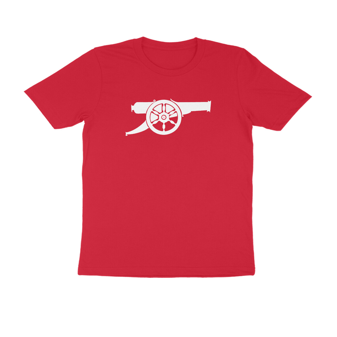 Arsenal Fan T-shirt - Cannon Icon - Red front 6a676ac54001f red s men round.jpg