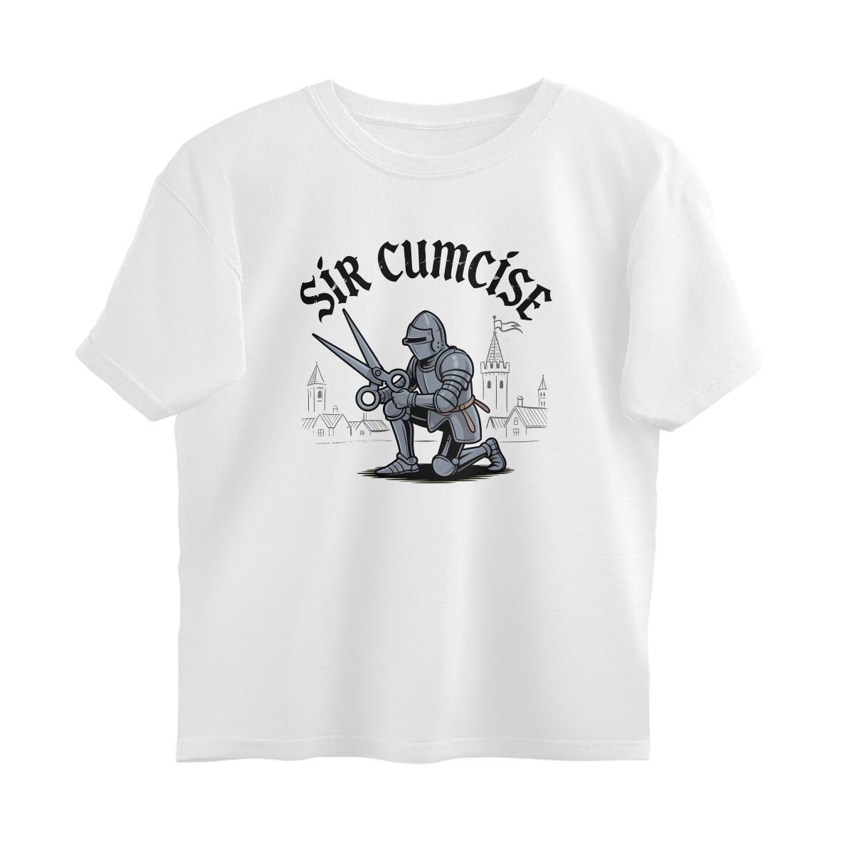 Sir Cumcise Oversized T-shirt - White front 6a6899e1e03bd white s oversized t shirt.jpg