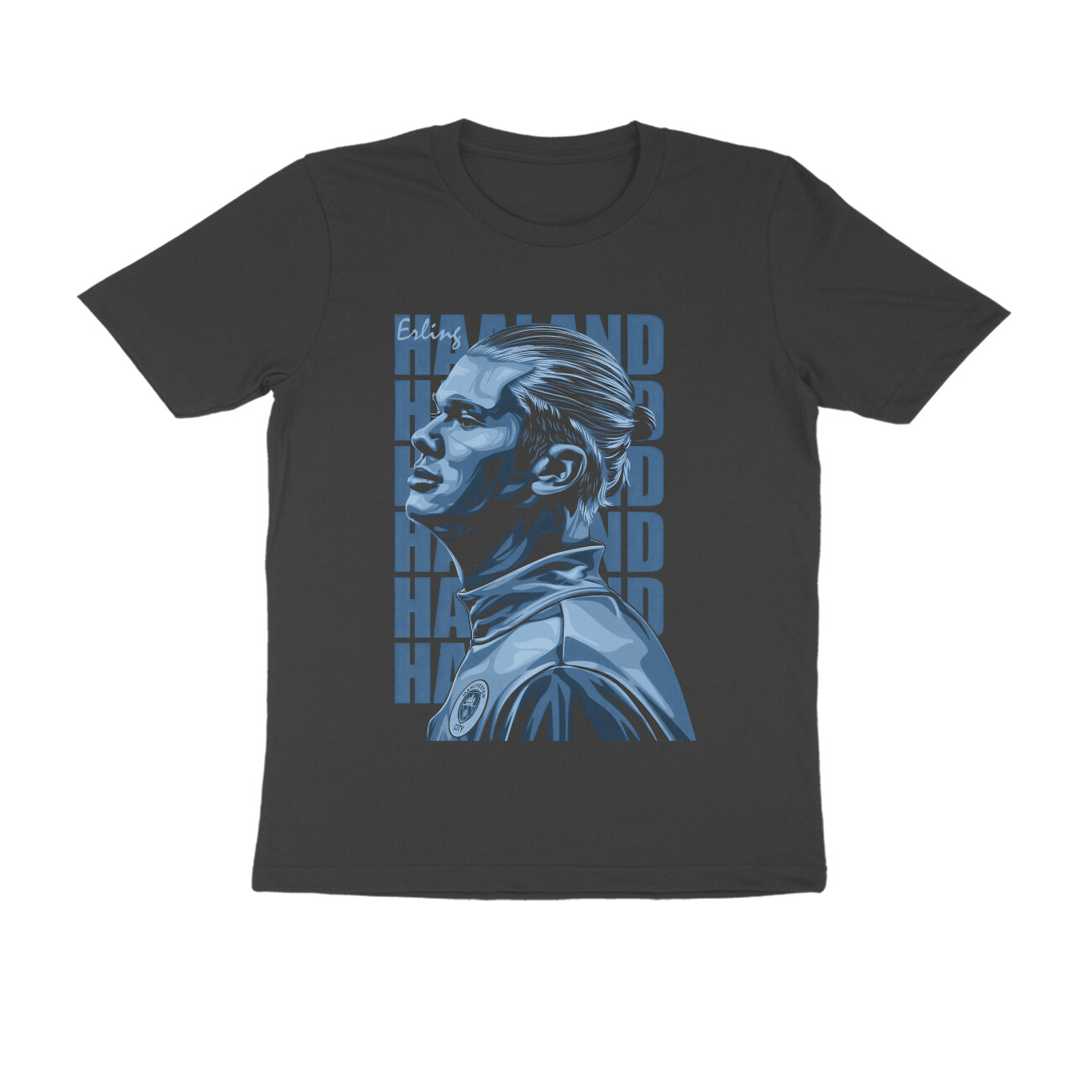 Haaland T-shirt - Pop Art - Black front 6a6ca6b86bf19 black s men round.jpg