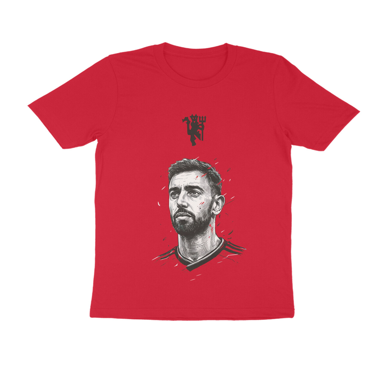 Manchester United T-shirt - Bruno Fernandes - Red front 6a6cb00e6eaf6 red s men round.jpg