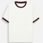 Maroon off white