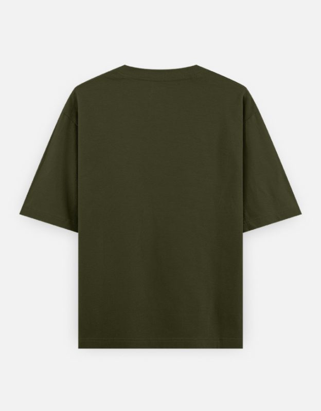Size XL Olive Green Red Hot Chili Peppers Oversized T-Shirt - Pocket