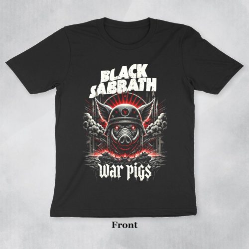 black sabbath t shirt war pigs front back