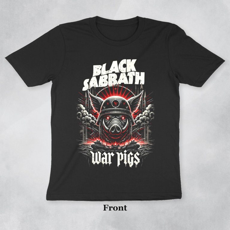 black sabbath t shirt war pigs front back