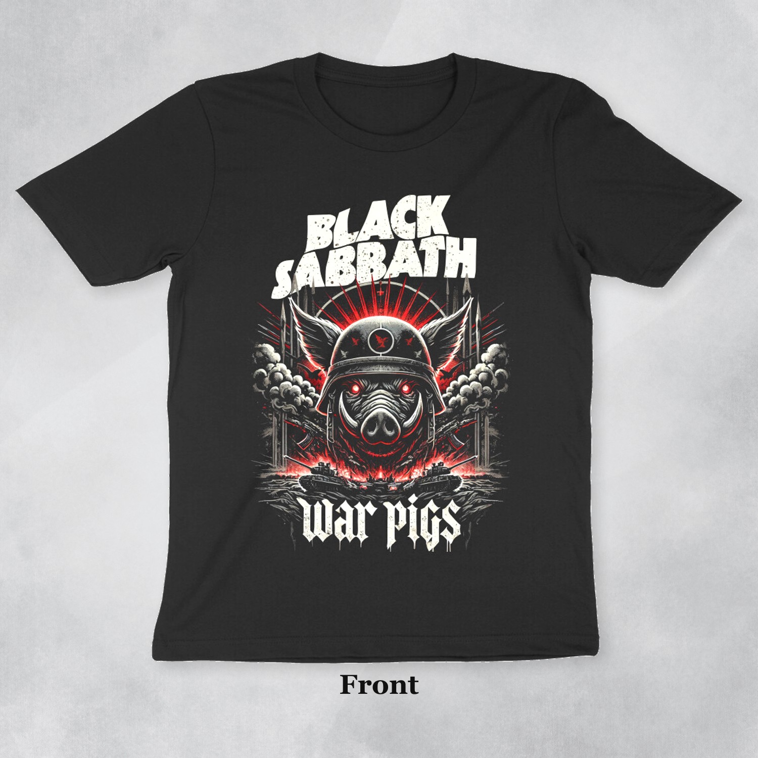 black sabbath t shirt war pigs front back black sabbath t shirt war pigs front back