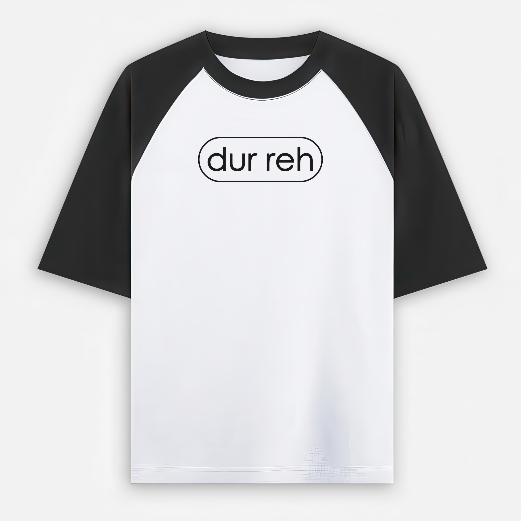 Dur Reh Oversized T-shirt - Two-tone - Black / White Dur Reh Oversized T-shirt - Two-tone - Black / White