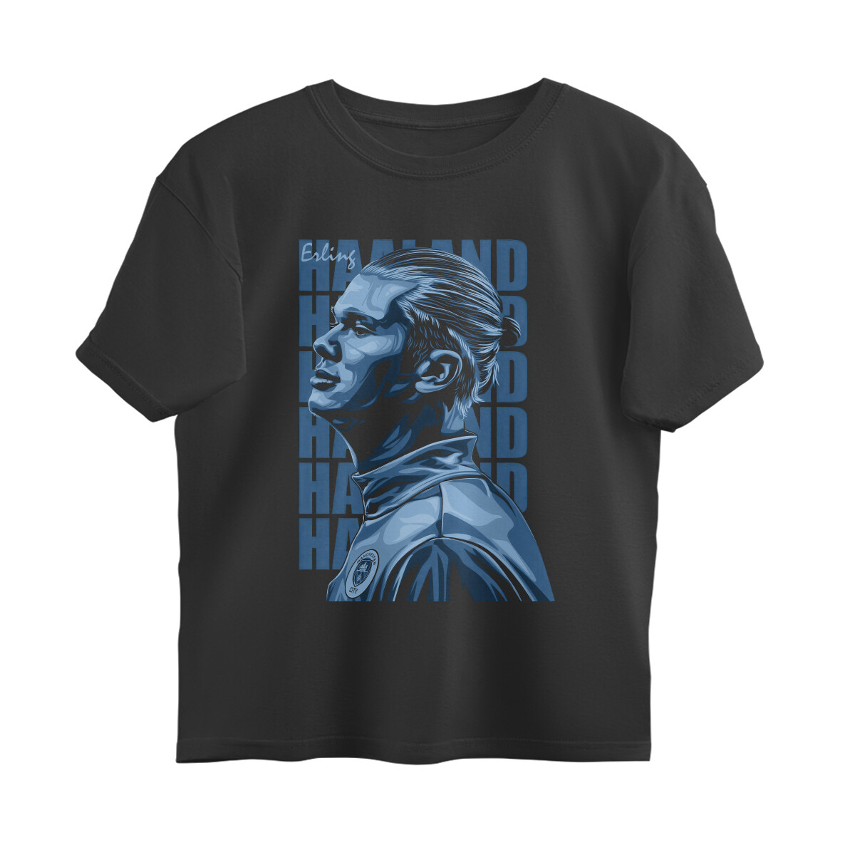 Haaland Oversized T-shirt - Pop Art - Black front 6a6d1356ecd2c black s oversized t shirt.jpg