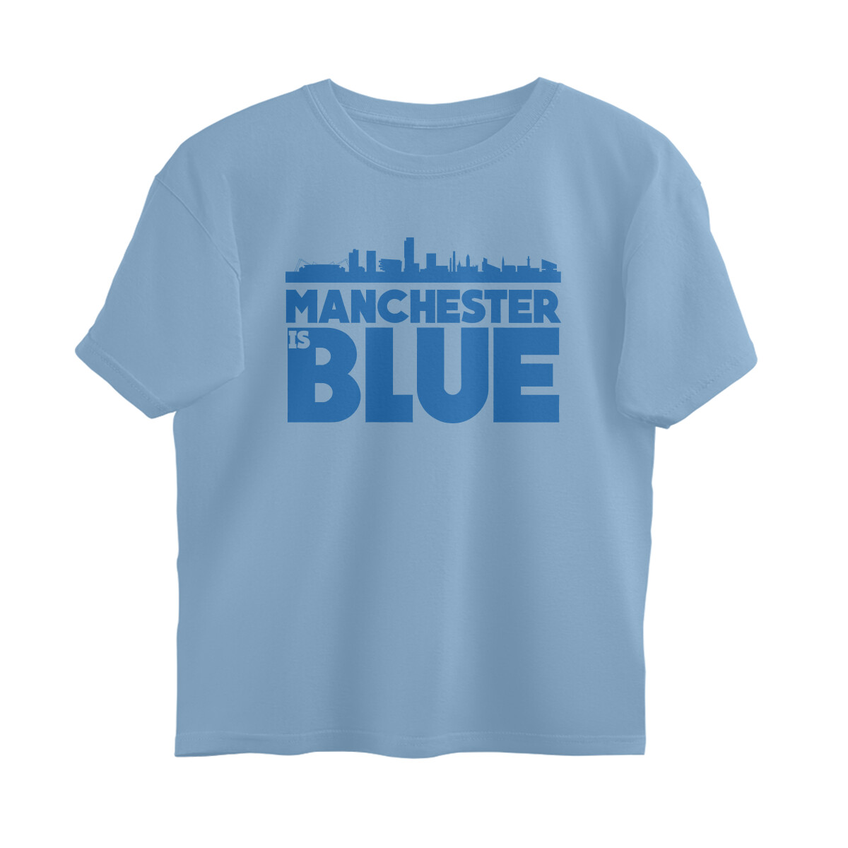 Manchester City Oversized T-shirt - Manchester Is Blue - Baby Blue front 6a6d19b57effa baby blue s oversized t shirt.jpg