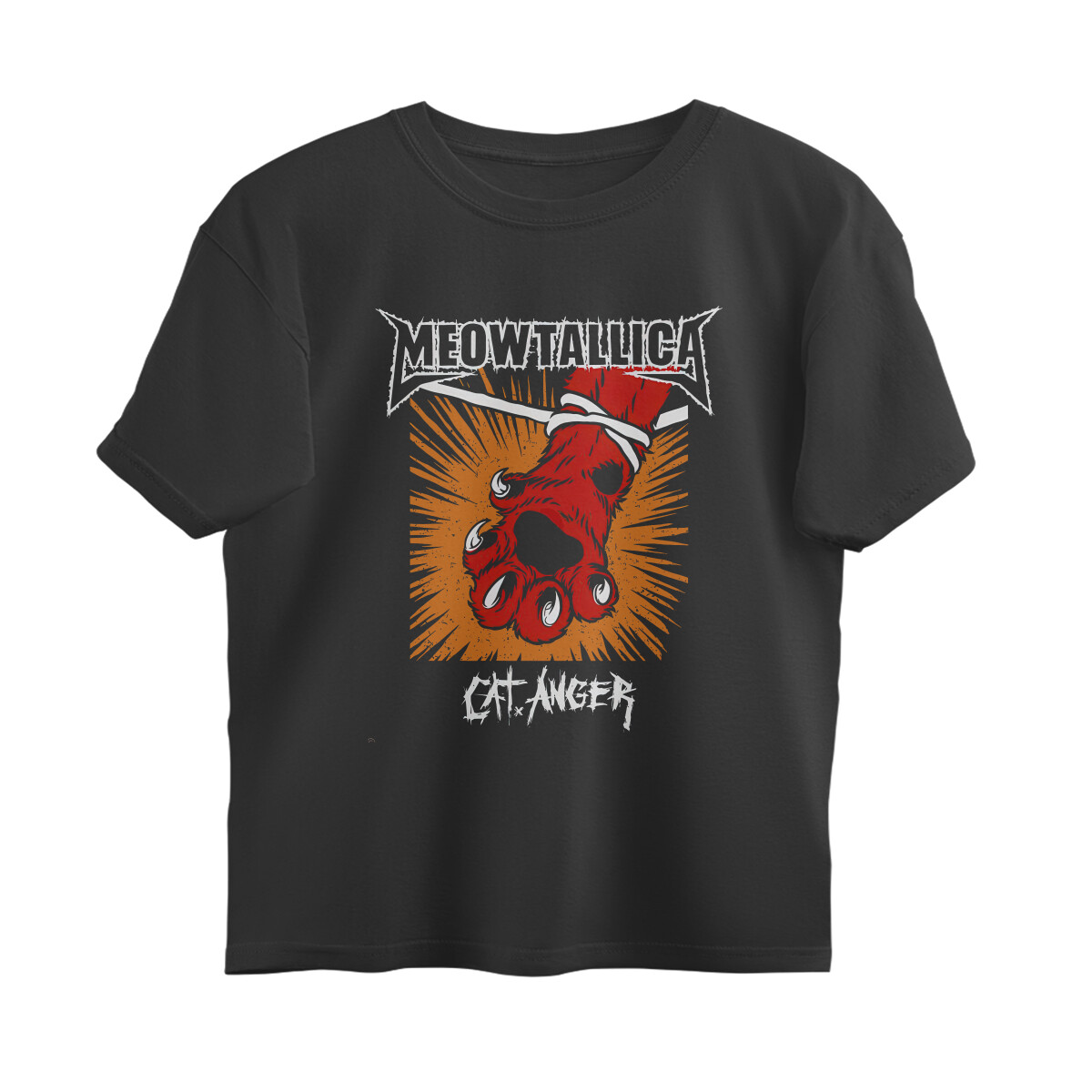 Meowtallica Oversized T-shirt - Cat Anger - Black front 6a6dfcfddec69 black s oversized t shirt.jpg