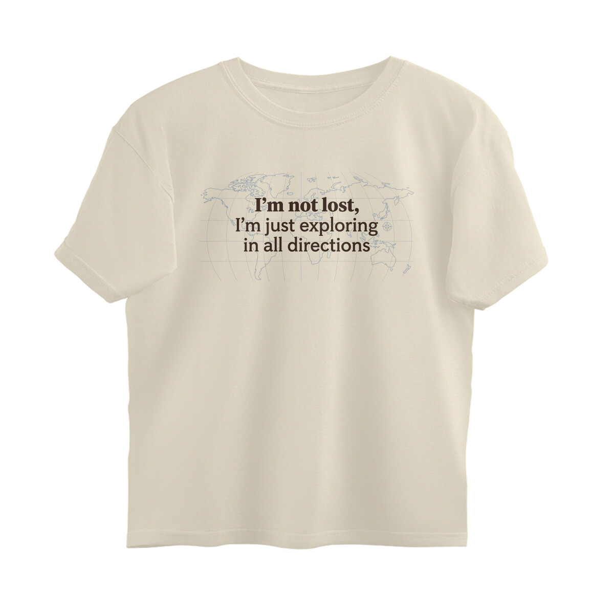 Travel Oversized T-shirt - Not Lost Just Exploring - Off White front 6a6dfe3d8095b off white xs oversized t shirt.jpg