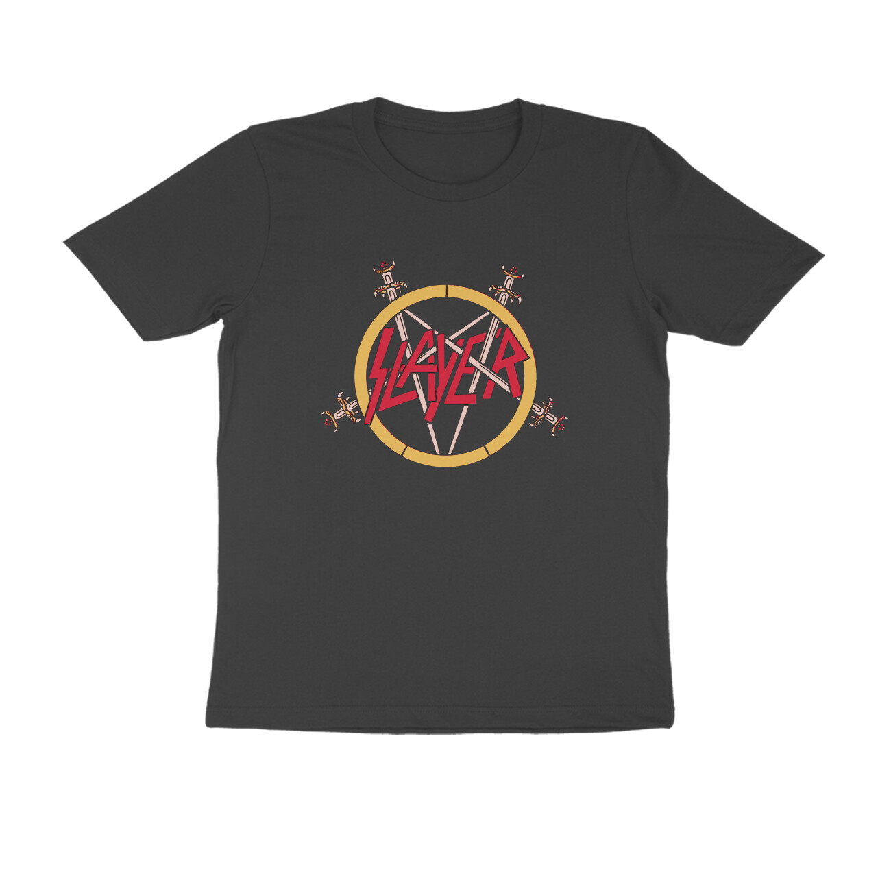 Slayer T-shirt - Pentagram Logo - Black front 6a73c3e91a4fc black s men round.jpg