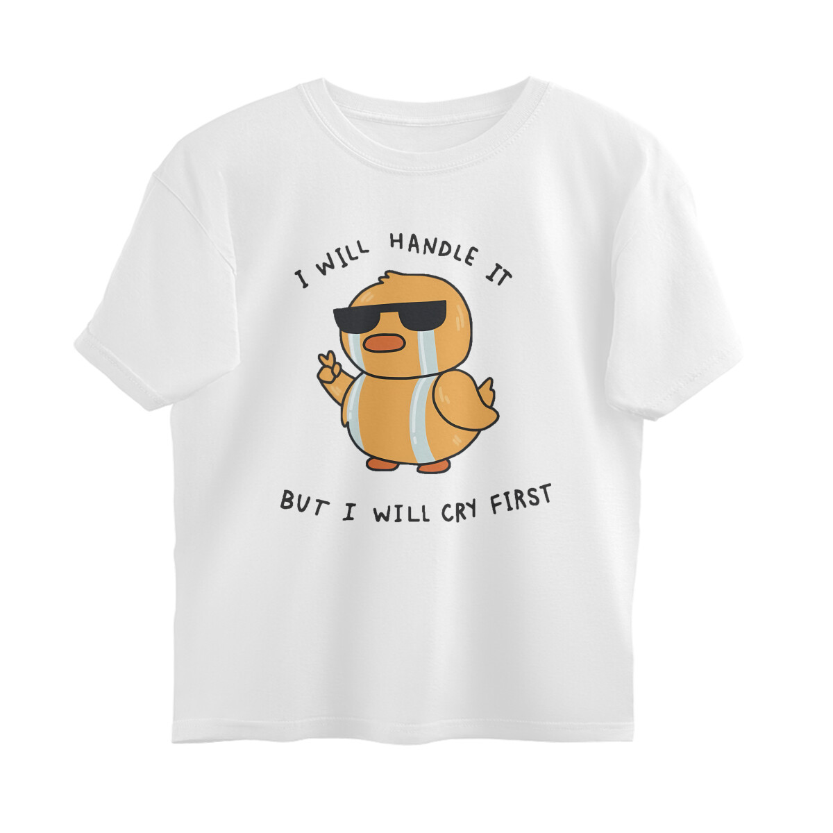 Duck Oversized T-shirt - I Will Handle It - White front 6a747bd960c5f white s oversized t shirt.jpg