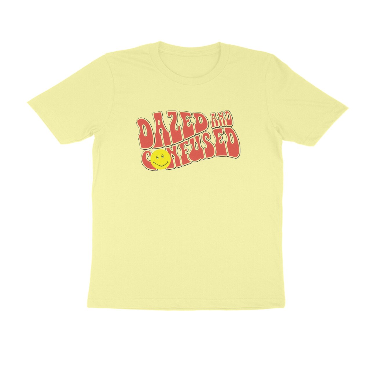 Dazed and Confused T-shirt - Logo - Butter Yellow front 6a7b9d0816a34 butter yellow s men round.jpg