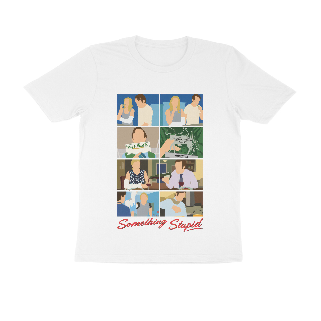 Something Stupid T-shirt - BCS - White front 6a846c535dfe3 white s men round.jpg