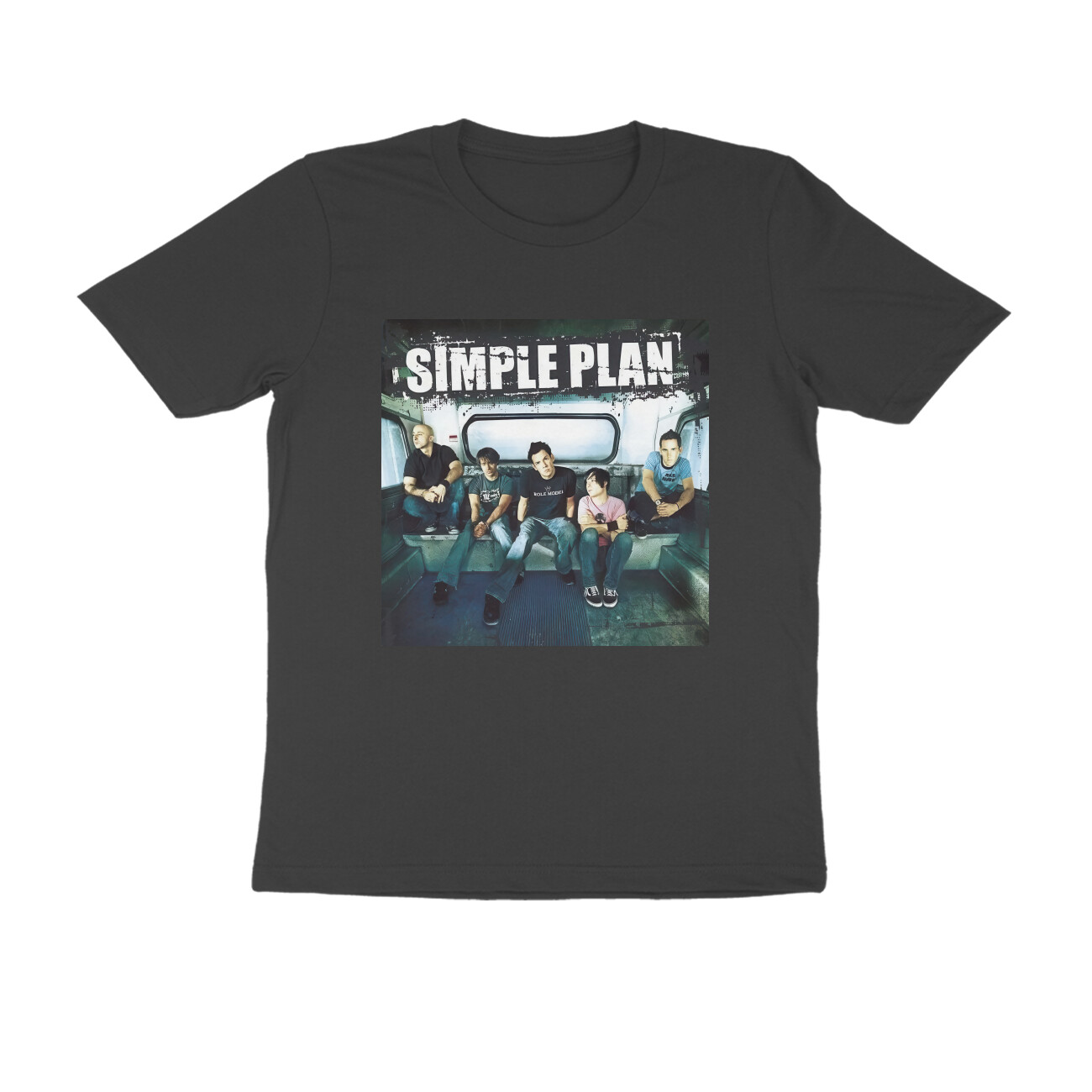 Simple Plan T-shirt - Band Photo - Black front 6a858d449575b black s men round.jpg