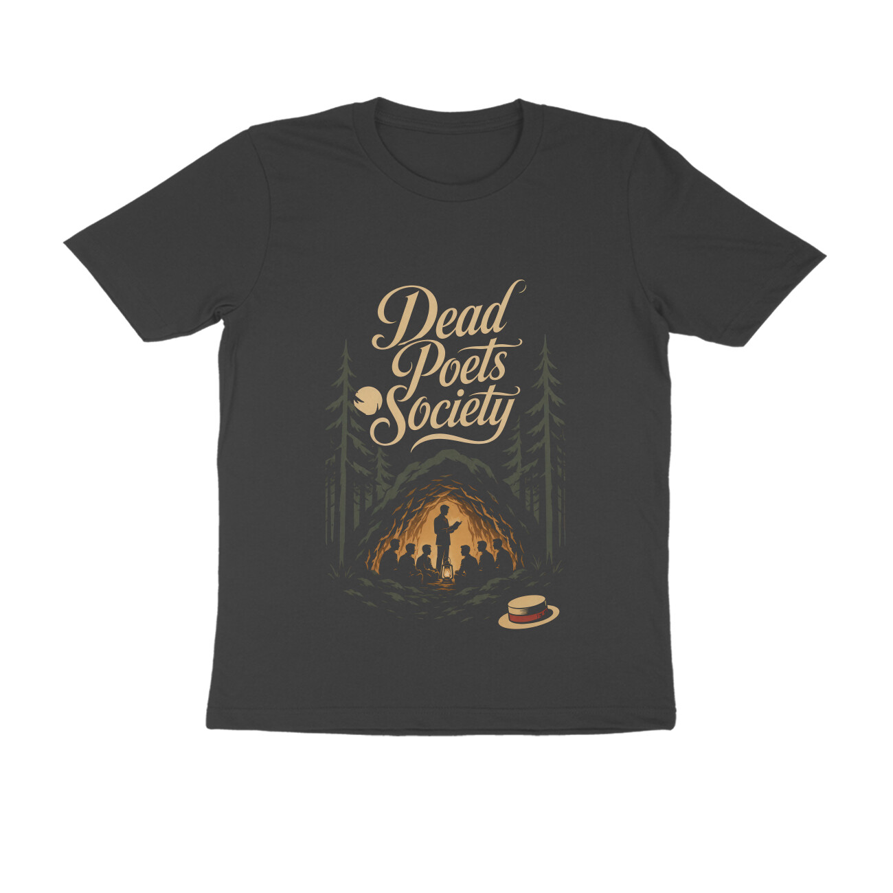 Dead Poets Society T-shirt - Cave Scene - Black front 6a86d01c50951 black s men round.jpg