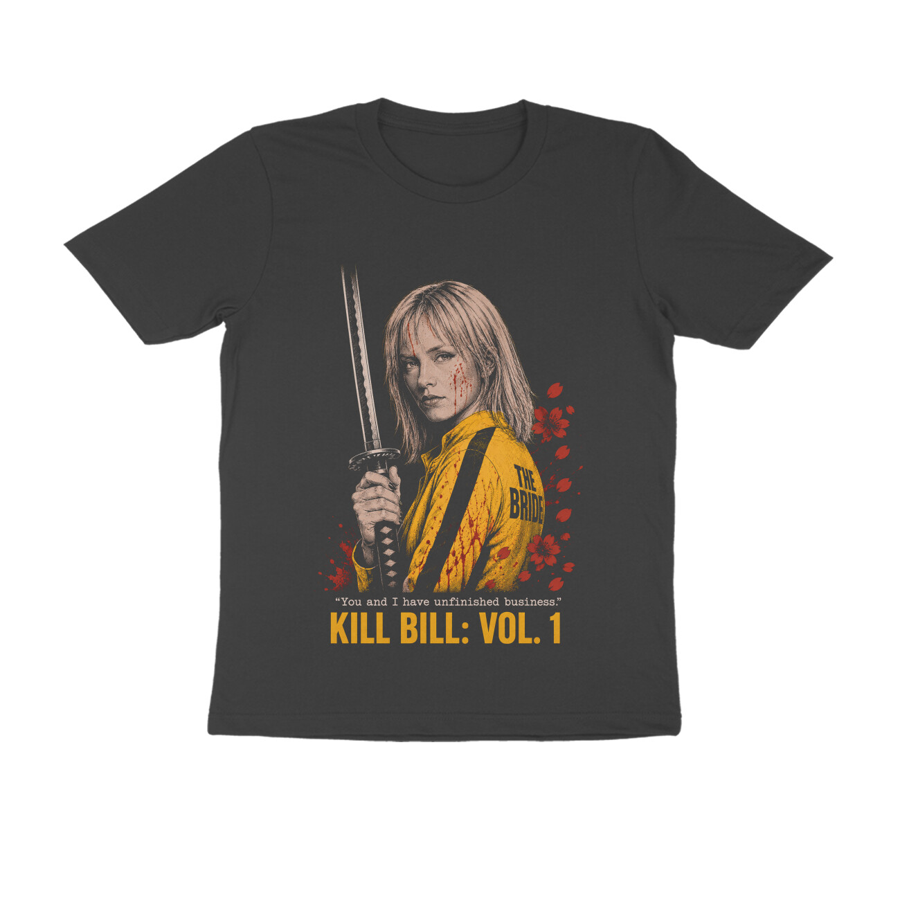Kill Bill T-shirt - Unfinished Business - Black front 6a87079d2f78b black s men round.jpg