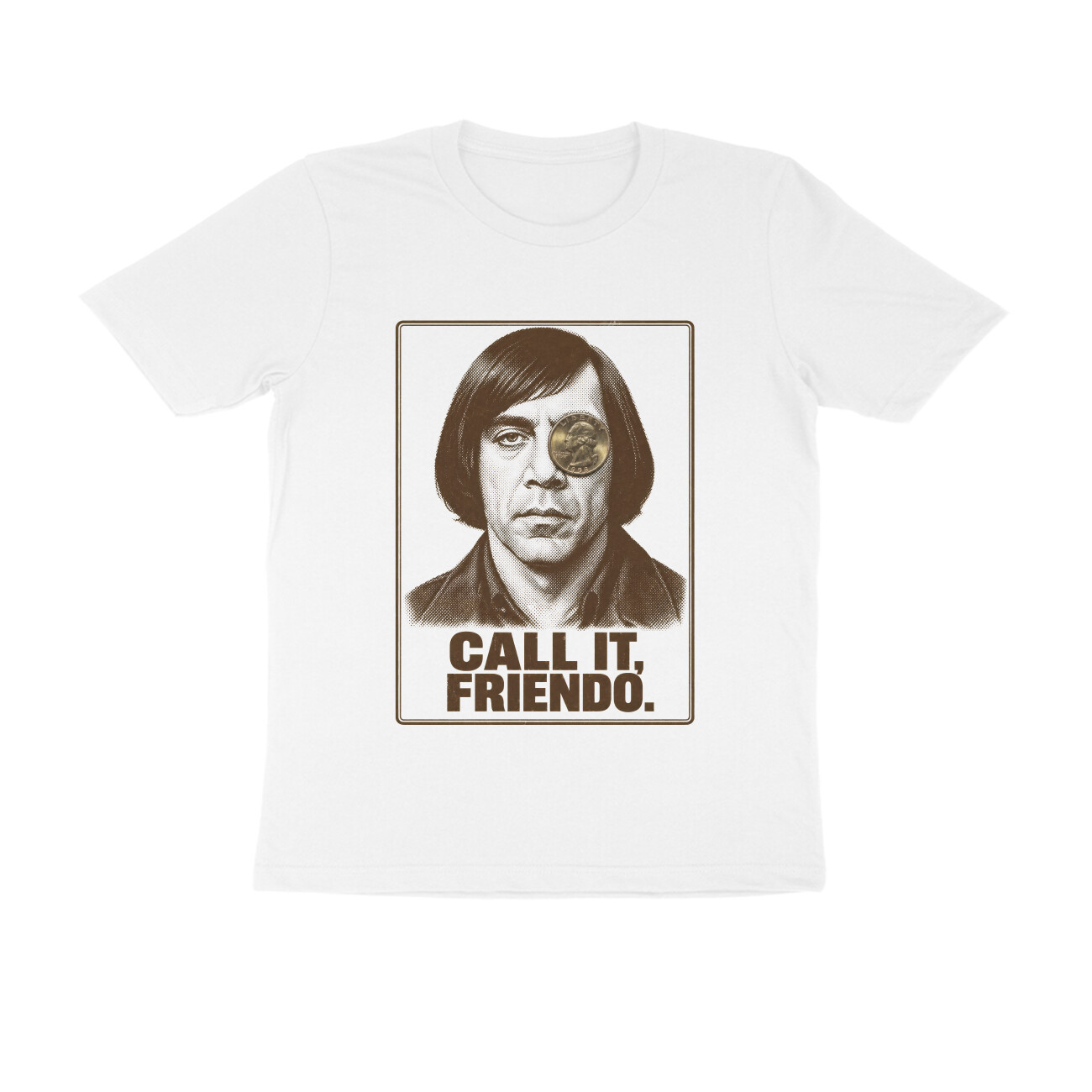 No Country for Old Men T-shirt - Call It Friendo - White front 6a896d0cb8ef4 white s men round.jpg