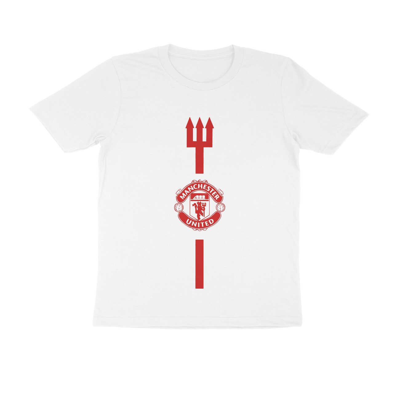 Manchester United T-shirt - Crest Trident - White front 6a89a06ed2e11 white s men round.jpg