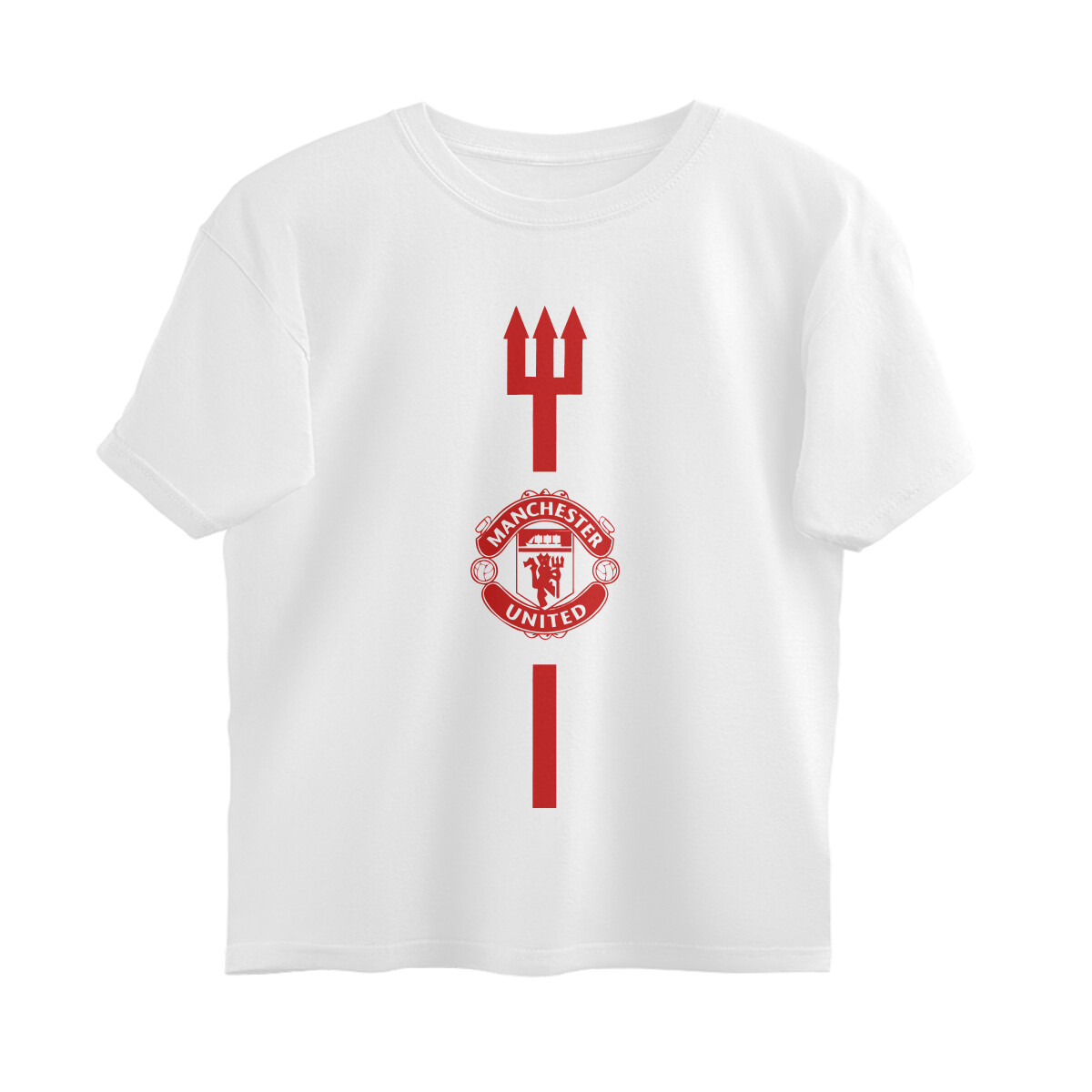 Manchester United Oversized T-shirt - Crest Trident - White front 6a89a4e6c0879 white s oversized t shirt.jpg