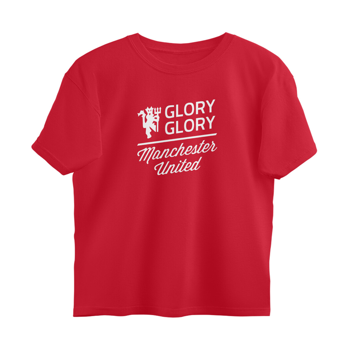 Manchester United Oversized T-shirt - Glory Glory - Red front 6a89a514df819 red xs oversized t shirt.jpg