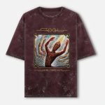Prog Metal Washed Oversized T-shirt - Inoculum - Maroon