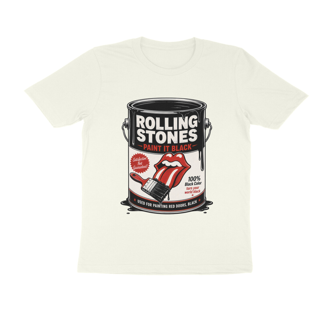 Rolling Stones T-shirt - Paint It Black - Ivory front 6a96df99ba32f ivory s men round.jpg