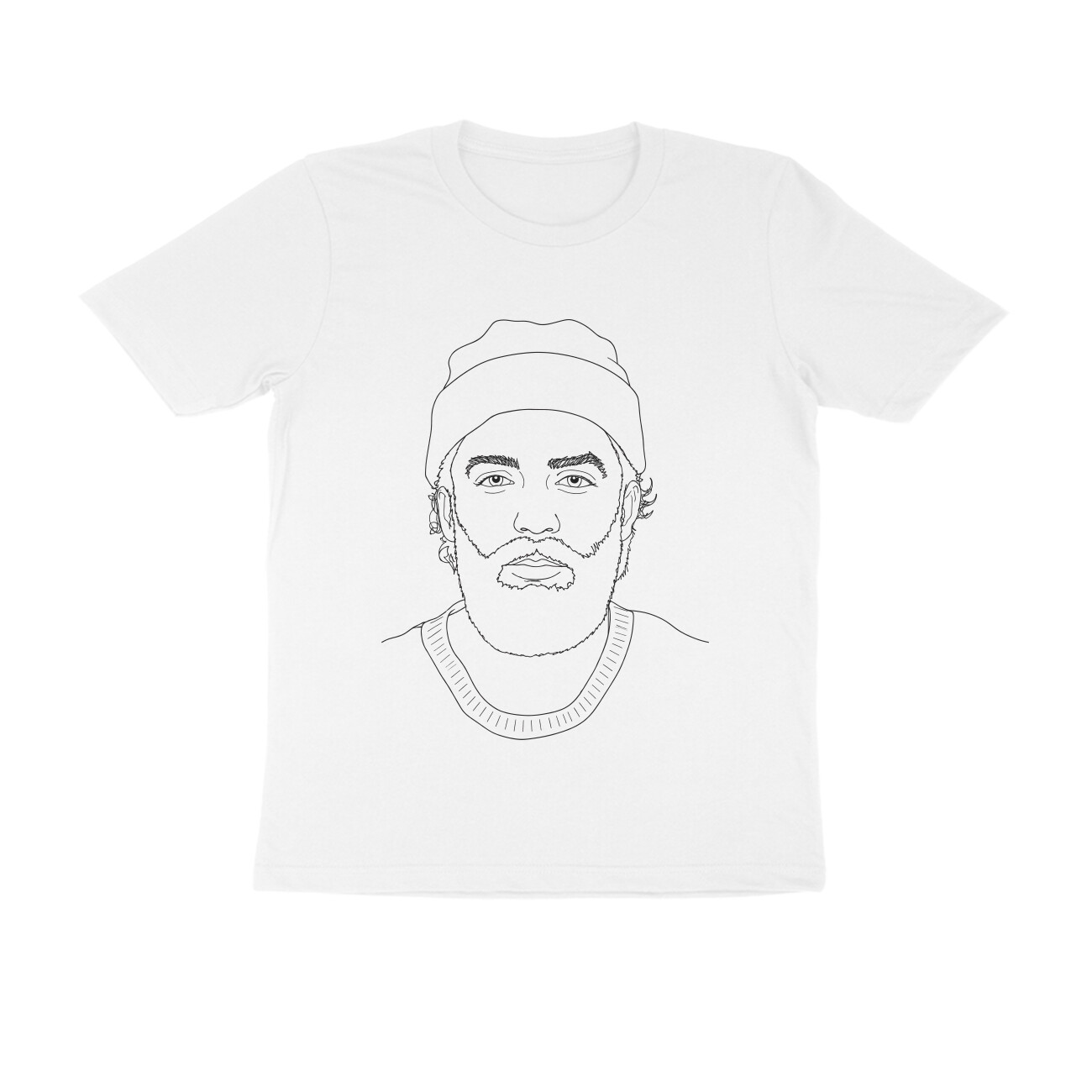 Chet Faker T-shirt - Line Art Portrait - White front 6a99810148da1 white s men round.jpg