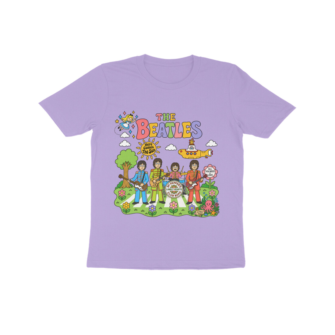 Queen Kids T-shirt - Band in Park - Iris Lavender front 6aabeaedba974 iris lavender 8 kids half sleeve round neck tshirt.jpg