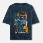 The Strokes Washed Oversized T-shirt - Abonormal - Navy Blue
