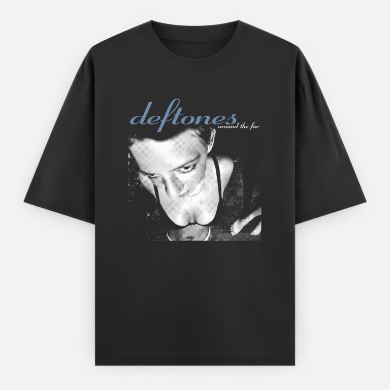 Around Fur Oversized T-shirt - Black