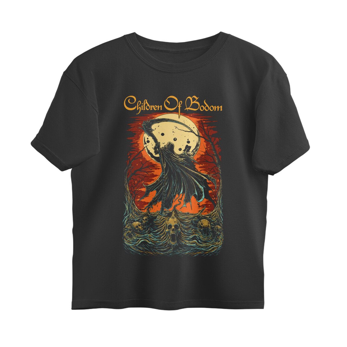 Children of Bodom Oversized T-shirt - Reaper Moon - Black front 6abd96820f267 black s oversized t shirt.jpg