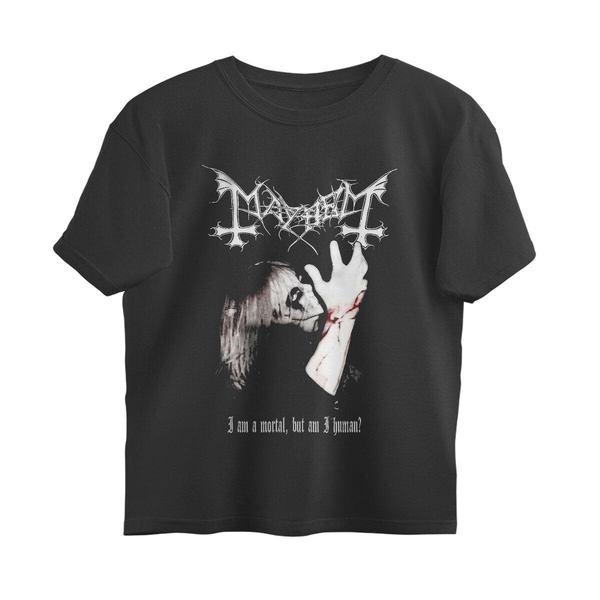 Mayhem Oversized T-shirt - I am Mortal - Black front 6abe425581987 black s oversized t shirt.jpg