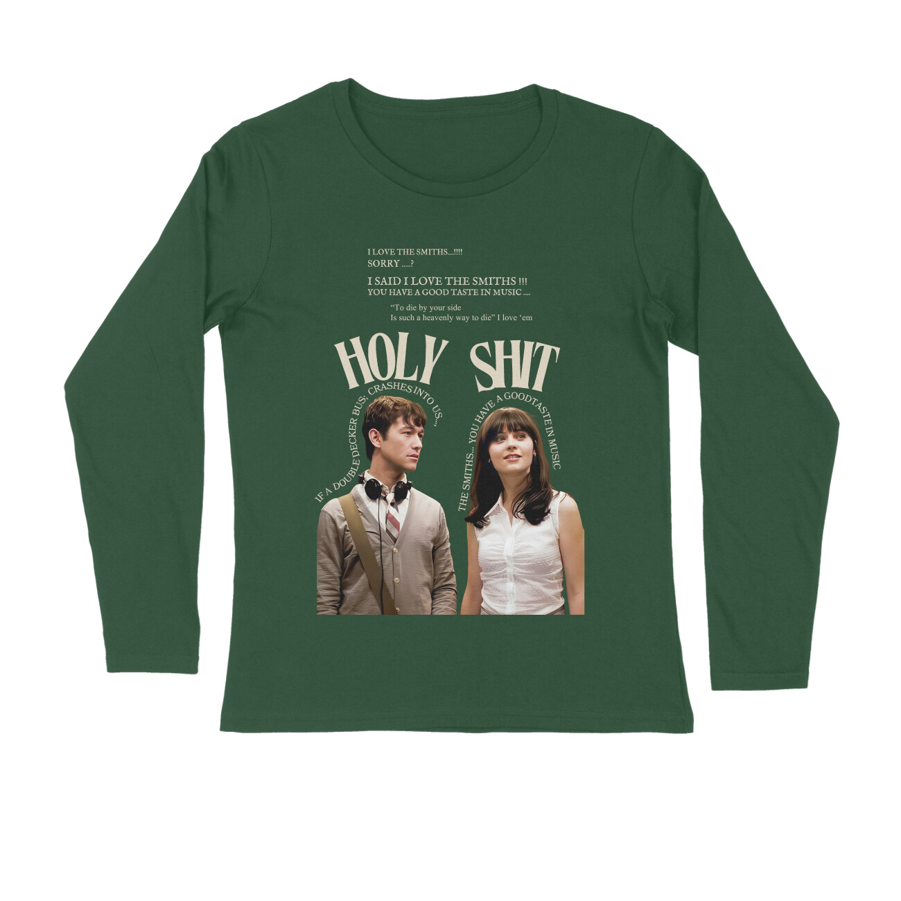 500 days of summer Full Sleeve T-shirt - The Smiths - Olive Green front 6abf7e8684c51 olive green s men round long sleeves.jpg