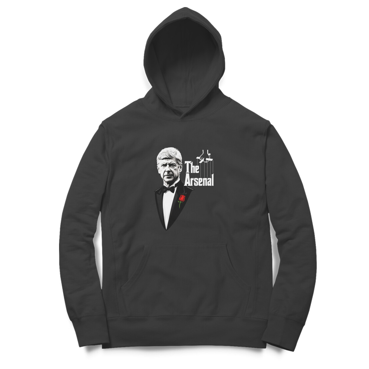 Arsenal Hoodie - Wenger Godfather - Black front 6ac1d4afa9253 black m hoodie.jpg