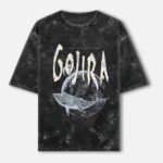 Gojira Washed Oversized T-shirt - From Mars to Sirius Whale - Black