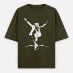 Michael Jackson Oversized T-shirt - Minimal - Olive Green
