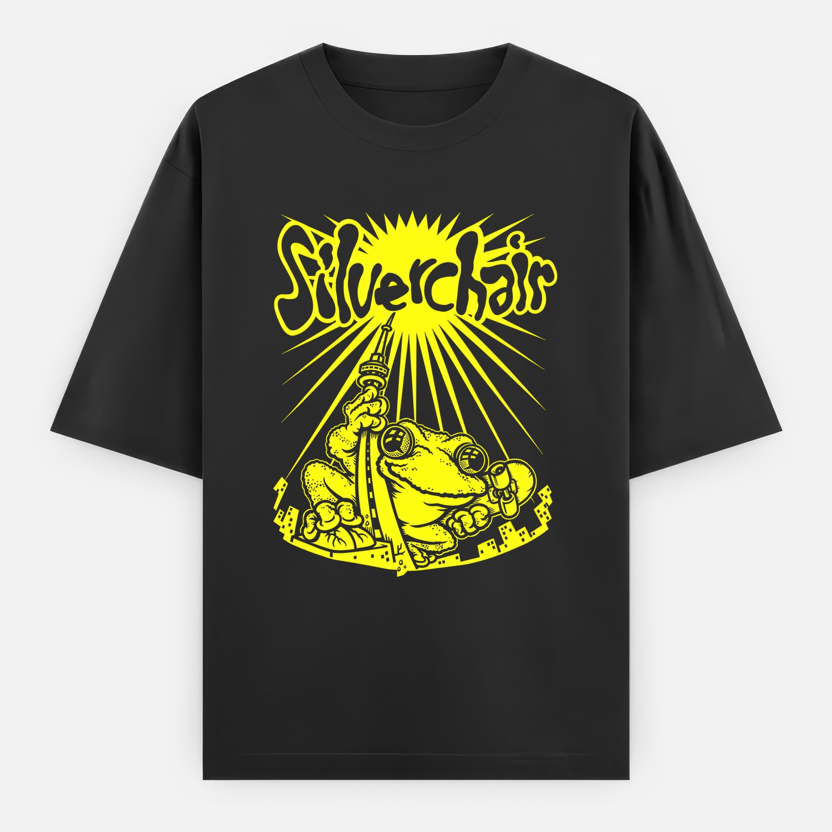 Silverchair Oversized T-shirt - Frog and Tower - Black Silverchair Oversized T-shirt - Frog and Tower - Black